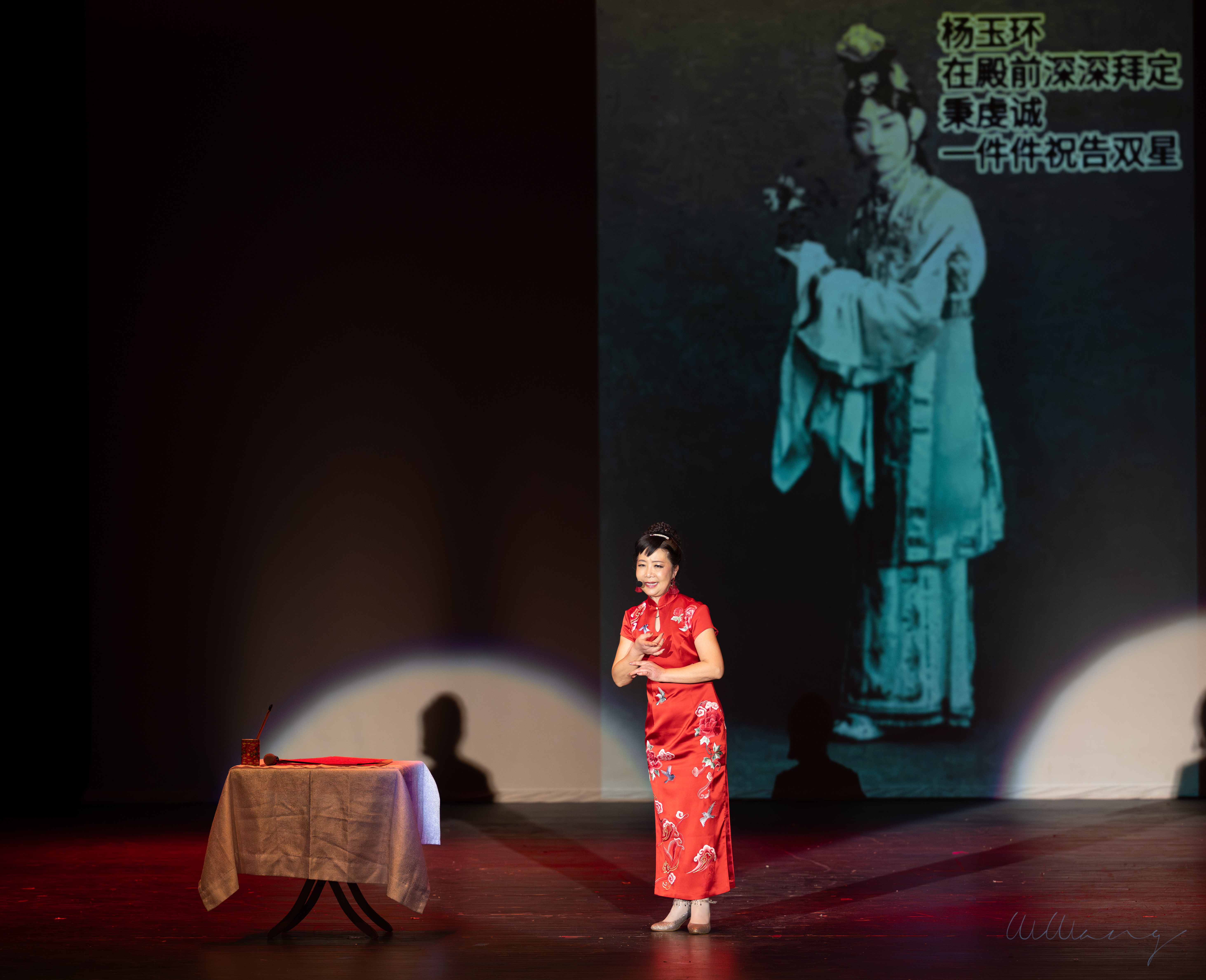 Opera singer Feihong Song performing.